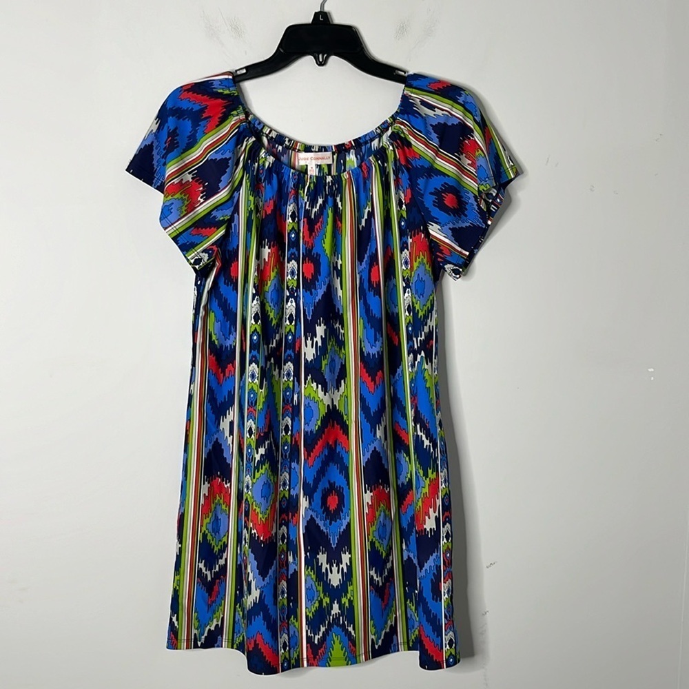 Jude Connally Joy Aztec Print Mini Shift Dress